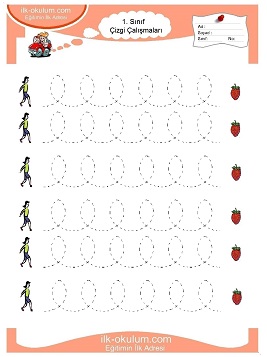 Çocuklar İçin Çizgi Çalışma Sayfaları 